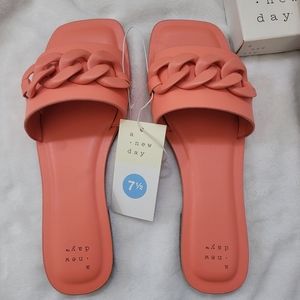 A new day coral pink sandals
